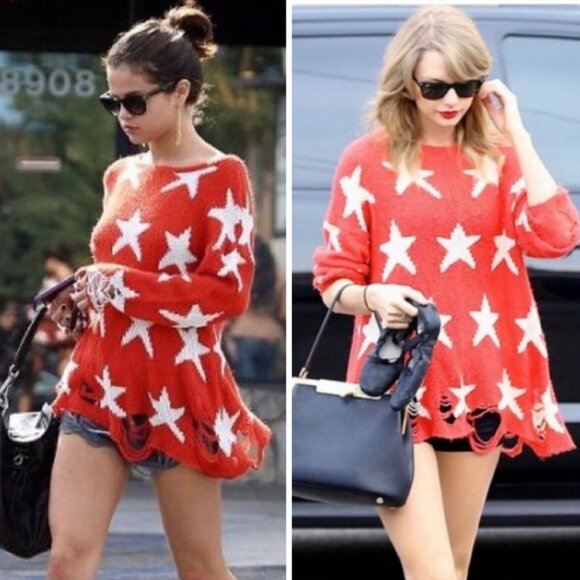 Wildfox Seeing Stars Distressed Sweater – As Seen on Taylor Swift & Selena Gomez - Picture 11 of 11